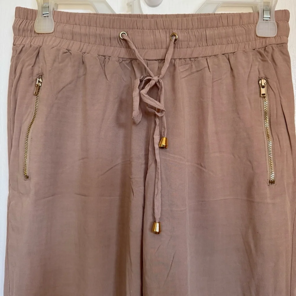 Tan Drawstring Pants - Picture 2 of 6